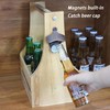 Jumiok Vintage Wall Magnetic Bottle Opener Post Mounted Beer Cap