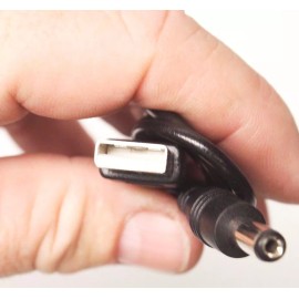 Unbranded/Generic 2x USB A Male To DC 5.5mm x 2.1mm Female Plug DC Power Supply Socket Cable Cord