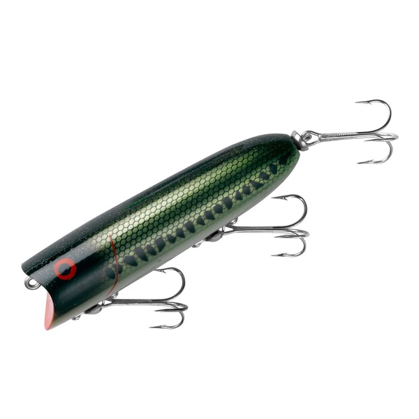 Heddon Lucky 13 Topwater Fishing Lure with Chugging/Popping Action, 3 3/4 Inch, 5/8 Ounce, Baby Bass Red Gill
