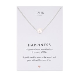 LUUK LIFESTYLE Necklace with Pendant, Chain Made of Waterproof Stainless Steel, Elegant Design & Everyday Chain for Women, Gift Idea, Jewellery, in Gold, Silver, Rose, Stainless Steel