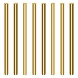 8 Pieces 6.0mm Brass Round Rods, Sutemribor Brass Solid Round Rod Lathe Bar Stock, 6.0mm in Diameter, 100mm in Length