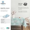Martina Home Oilcloth Tablecloth SIL Aqua Green 140 Round