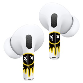 RockMax for AirPods Skin, Smile Emoticon Decal Stickers for Air Pods Pro, Artistic Wrap Tattoos for AirPods 2nd Generation, Waterproof, No Bubble, Ideal Gift for Kids and Adults