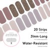 NAILOG Semi Cured Gel Nail Stickers (20 Pieces), Long Lasting,