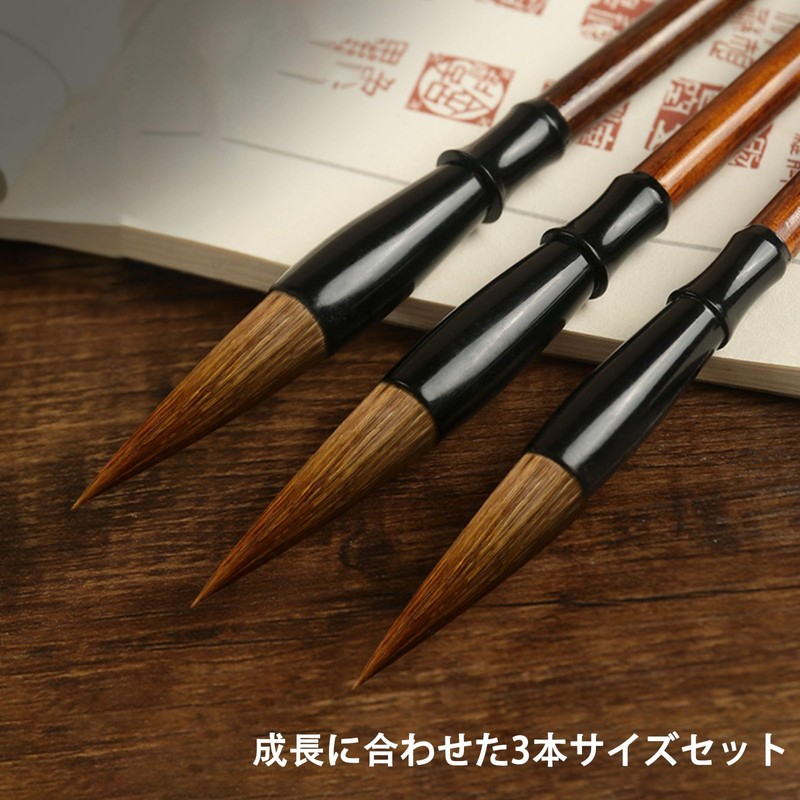 Calligraphy Brush Set, Set of 3, Compatible with All Calligraphy