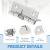 sourcing map 4Pcs Spring Hinge, 2" Length 304 Stainless Steel