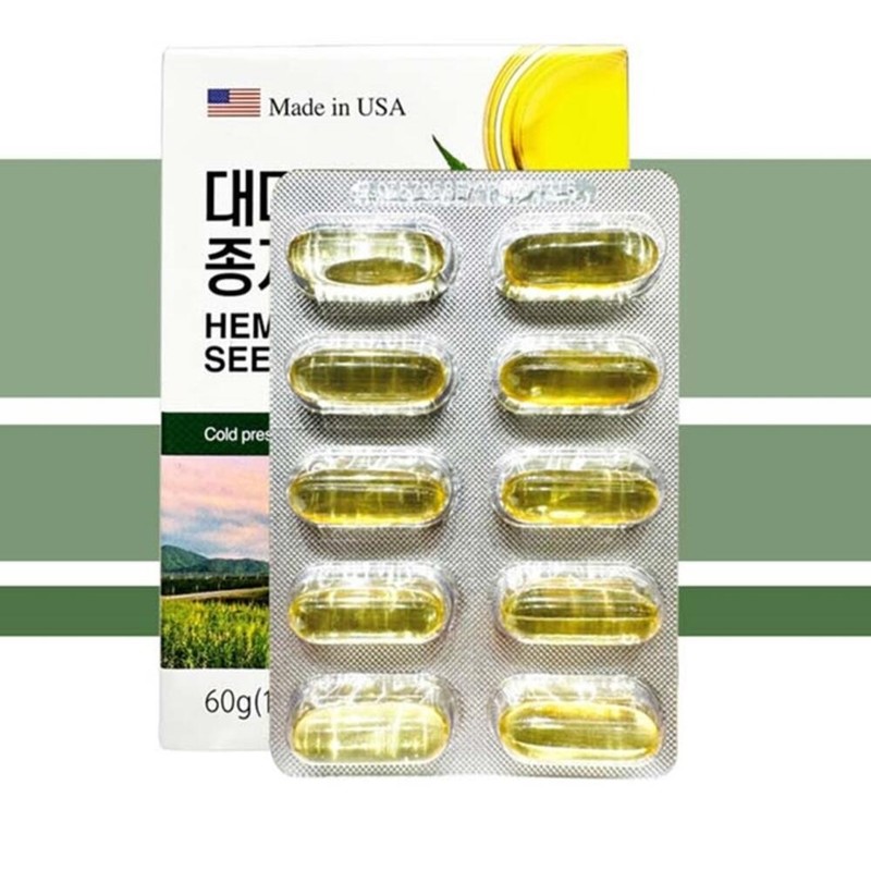 Hemp Seed Oil 60 Capsules 4x / 대마종자유 60캡슐 4개
