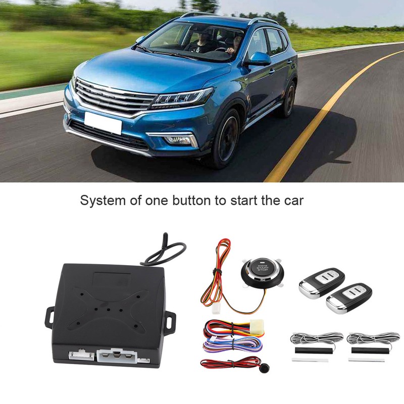 Universal Car Alarm System Engine Ignition Keyless Entry Push Button