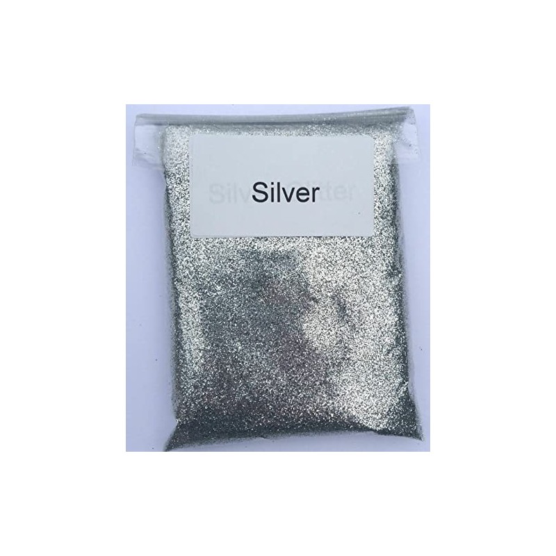 100g Fine Silver Craft Glitter Perfect for Arts & Crafts