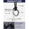 Bandmax Men's Necklace, Surgical Stainless Steel, Simple Mobius Pendant, Leather,