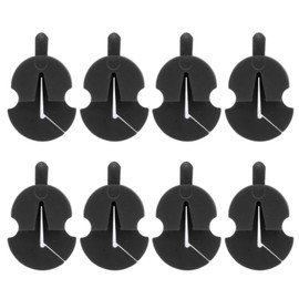 8Pcs Violin Mute Adjustable Rubber Silencer Single Hole Practice Parts Accessories Black
