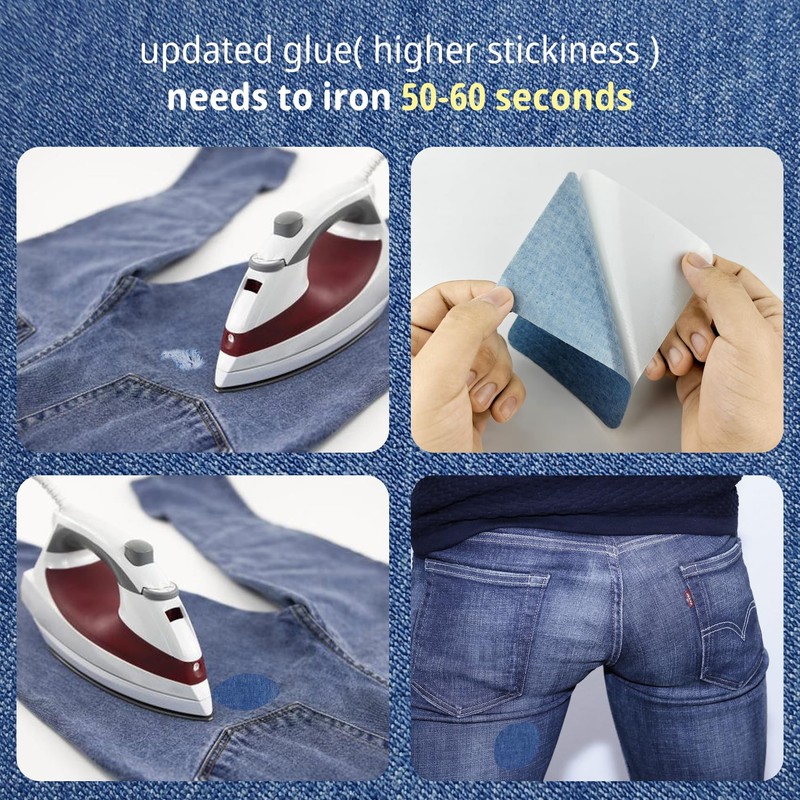 5 Pcs Iron on Patches for Jeans 3.7 x 5