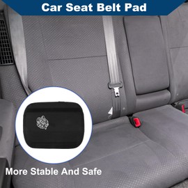 Hihaha Seat Belt Shoulder Pad Rose Print/Backpack Shoulder Pad Multifunctional Seat Belt Pad Cover for Truck Car SUV/Comfort Breathable Cloth 6.5x23cm / 1pcs Black