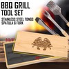 Mirrored Patterned Crab BBQ Tool Set: High-Quality Stainless Steel Spatula,