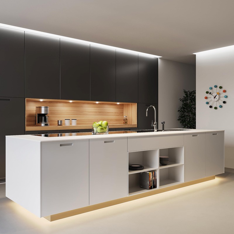 Reality Leuchten R65565102 LED Strip Chip Plastic Black with 17.5