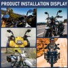 DREAMIZER Adventure Motorcycle Mirrors Black M8 M10 Foldable Motorcycle Rearview