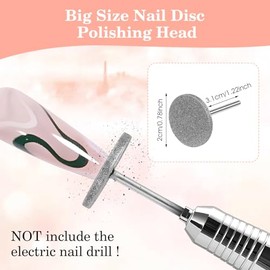 Andibro Andibro 2Pcs Sanding Disc Nail Drill Bits,Electric Foot File Hard Skin Remover Discs Emery Carbide Callus Remover Pads Pedicure Sandpapers Replacement Cracked Skin Callus Removal for Manicure Pedicure