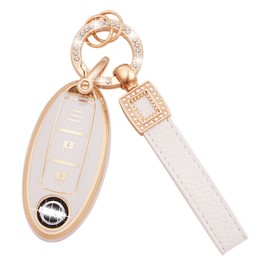 Nissan Smart Key Case, Car Key Cover, Premium TPU, Lightweight, Suitable for Nissan Teana X-Trail X-TRAIL QASHQAI Serena C26 C27 Note e12 Note Aura e13 March Cube Days Elgrand Skyline Diana X-Trail