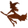 Bornhöft Garden Stake Witch Metal Rust Garden Decoration Patina (Hanging