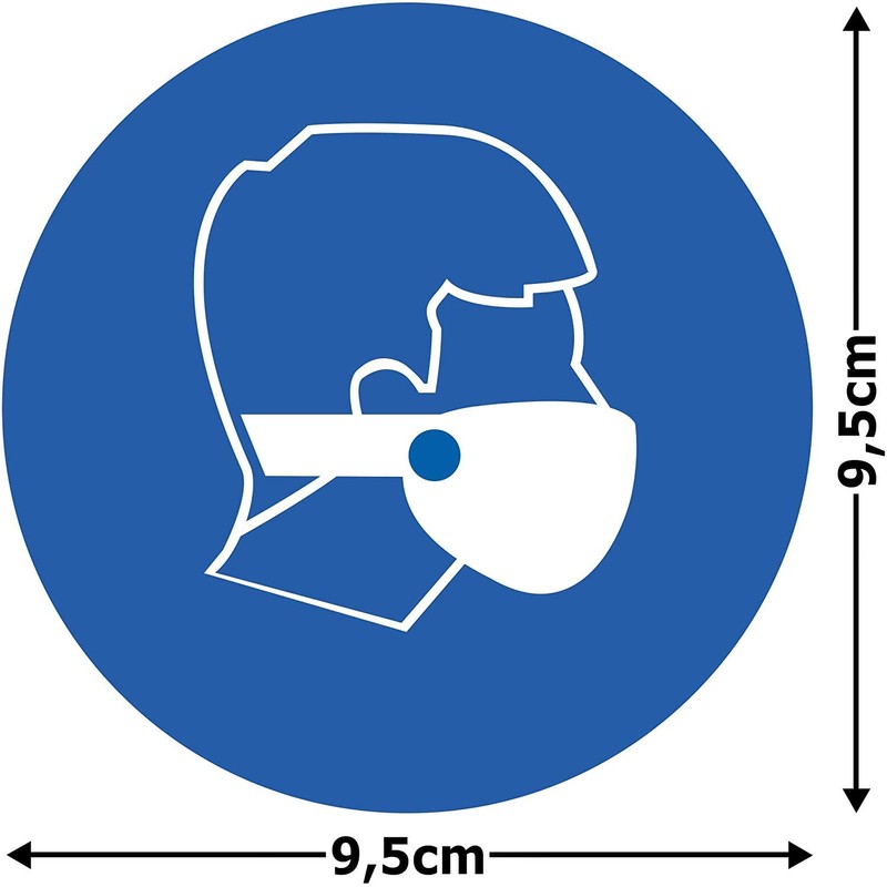 Strobo Face Mask Sticker Diameter 9.5 cm with UV Protection