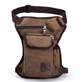 Canvas Drop Leg Bag Hiking Waist Pack for Men Women Outdoor Travel Sports Tactical Military Motorcycle Bike Cycling Riding Thigh Fanny Pouch