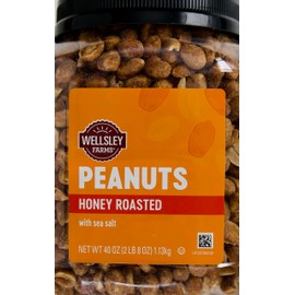 Wellsley Farms Honey Roasted Peanuts with Sea Salt, 40 Ounce