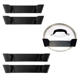 Maplefield Pot Lid Wall Organizers - Stick-On Clips for Pot Lids - Keep Your Cabinets Organized - Includes Two Sizes 6” and 9” to Fit Most Lids - Pack of Four (Two of Each Size)