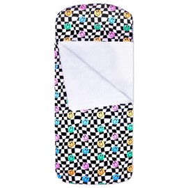 iscream 68" x 28" Faux Sherpa-Lined Silky Fleece Zippered Sleeping Bag - Good Times