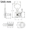 DIAO79NI 1R Vintage Open Gear Bass Tuner Machine Head for
