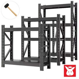 Totoran 3-tier shelf 1 meter wide Angle Black/H1500xW1000xD500mm