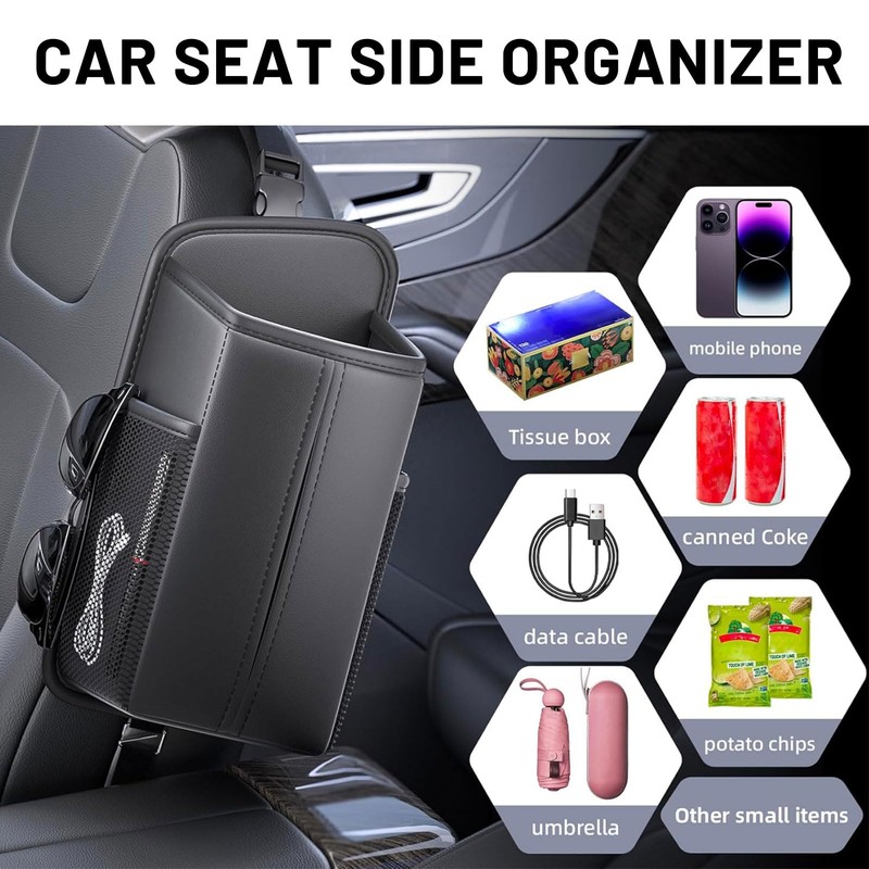 TESGADGETS Tissue Box Holder for Front Seat, Headrest Organiser with