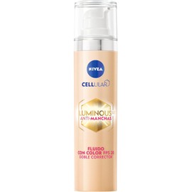 NIVEA Cellular LUMINOUS630 Anti-manchas Fluido Facial Aclarador de Piel FPS20 (40 ml) con un toque de color, Enriquecido Con Ácido Hialurónico y Vitamina E para una Piel Luminosa sin manchas