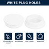 sourcing map 2Pcs White Plug Holes, Waterproof Rubber Button Plug