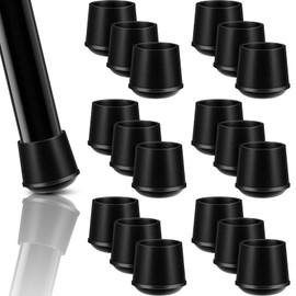 48 Pcs 3/4 Inch Chair Legs Protectors Round Folding Metal Chair Leg Tip Replacement Non Slip Rubber Covers for Floor Protectors Covers from Scratching Noise Dampening