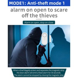 Door Window Alarm, 120DB Door Alarms for Kids Safety, Window Pool Alarms for Home, Anti-Theft/doorbell/ Closing beep Reminder/Delayed Alarm Mode, White