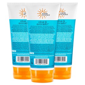 Earth Science - Olive & Avocado Oil Shampoo: Super Concentrated for Normal to Dry Hair (3pk, 6 oz.)