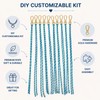 DIY Beadable Keychain Making Kit,10 Pcs Gold Lobster Clasps&5m Braided
