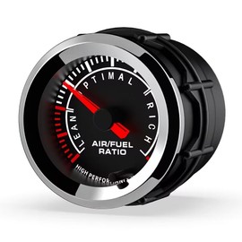 SINCO TECH 2'' 52mm A/F Ratio Gauge with Narrow Oxygen Sensor Car AFR Meter (A/F)