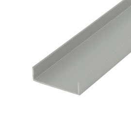 Outwater Satin Finish 1-11/64'' Aluminum U-Channel 46'' Length (Pack of 2) Alu450-S C-Channel