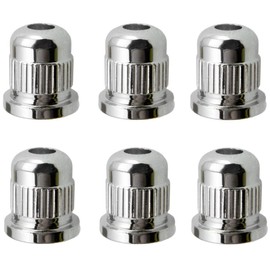 TUOREN Guitar String Through Body String Ferrules Compatible with Vintage Telecaster Strat Style Electric Guitar (Chrome)