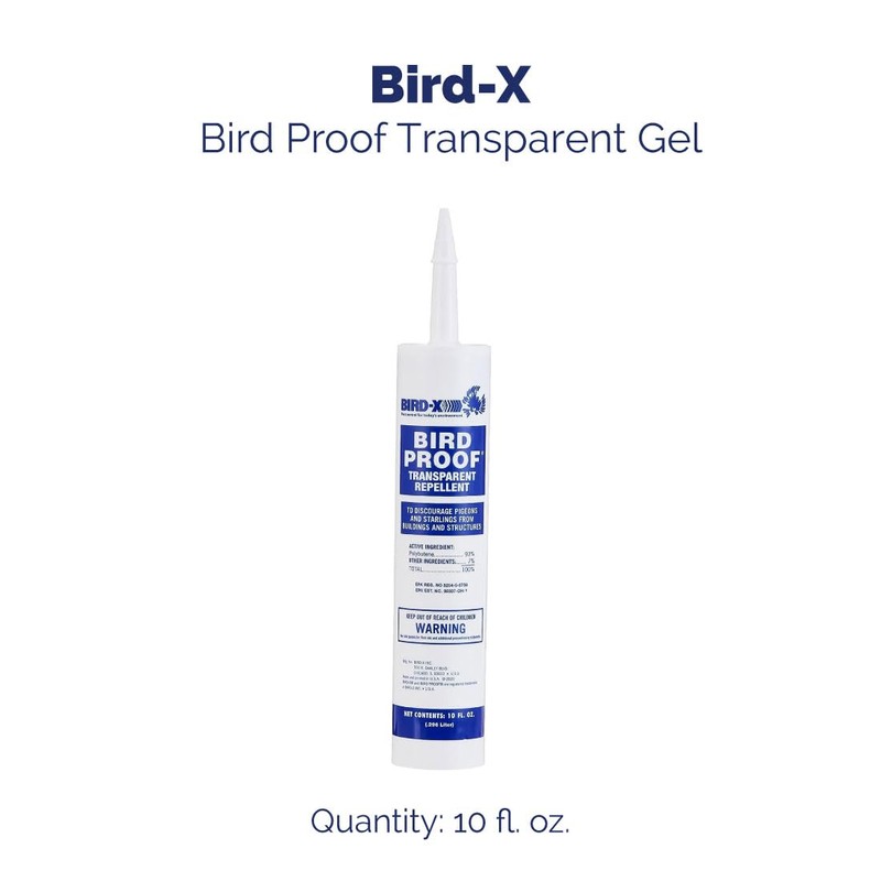 Bird-X Bird Proof Gel, Sticky and Transparent Clear Gel, Long-Lasting