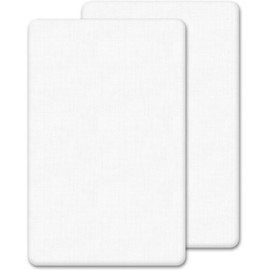 2 x Next to Me Compatible Crib Fitted Sheets (85 x 51 cm) | Ultra Soft Brushed Microfibre Oeko-tex Standard100 Sheets | Comfy & Breathable Sheets For Girl & Boy (White, 85 x 51 cm)