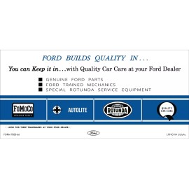 1966 Ford Mustang Owner's Manual