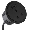 Office Desk Mount 60mm Grommet with UK Mains Power and