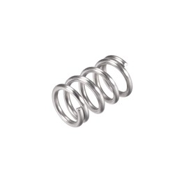 sourcing map Compression Spring,304 Stainless Steel,12mm OD,1.6mm Wire Size,11mm Compressed Length,20mm Free Length,63.2N Load Capacity,Silver Tone,10pcs