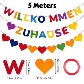 Welcome Home, Welcome Home, Welcome Garland, Welcome Home Banner for Housewarming Party, Family Party, Baby Shower Party Decoration (Rainbow Colours)