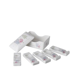 Golden Bell ice cream spoon holder + support box / 골든벨 아이스크림 수저받침 + 받침함