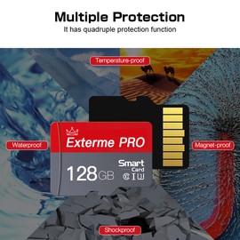 128GB Micro SD Card Class 10 Micro SD Memory Cards with SD Adapter High Speed Mini SD Card for Smartphones/Camera/Tablet 2-Pack