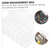 OSALADI 2pcs Transparent Cable Organizer Box Multi-Compartment Wire Storage with