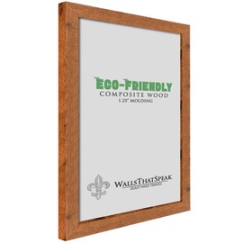 wallsthatspeak 13x32 Light Walnut Rustic Pine Picture Frame for Puzzles Posters Photos or Artwork